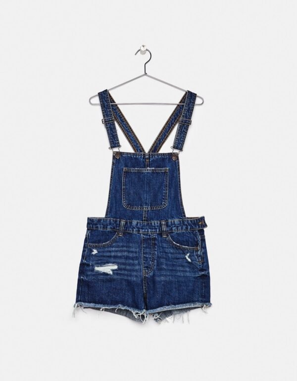 Short denim dungarees - Image 5