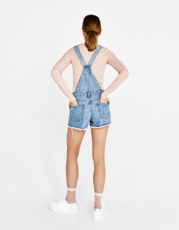 Short denim dungarees - Image 7