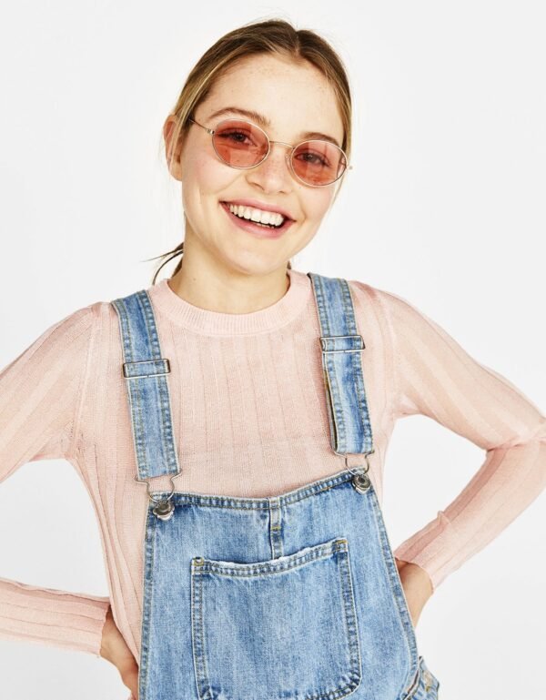 Short denim dungarees - Image 8
