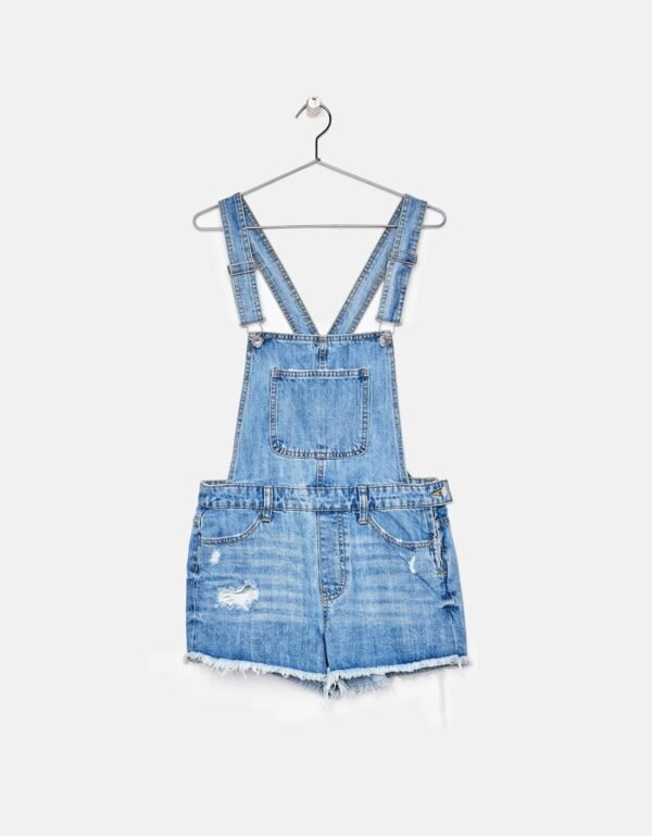 Short denim dungarees - Image 10